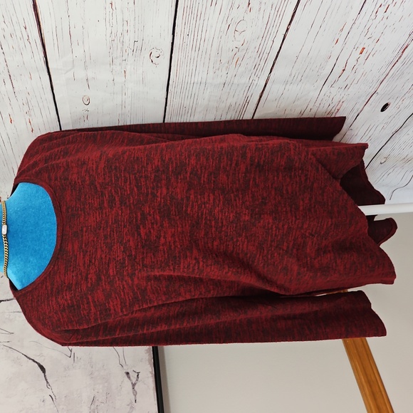 NWT Yelete Burgundy Surprice Wrap Tunic Sweater Size Xl - Picture 3 of 14
